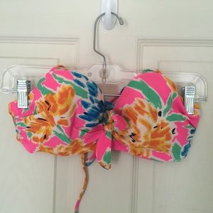 Bright floral bikini top